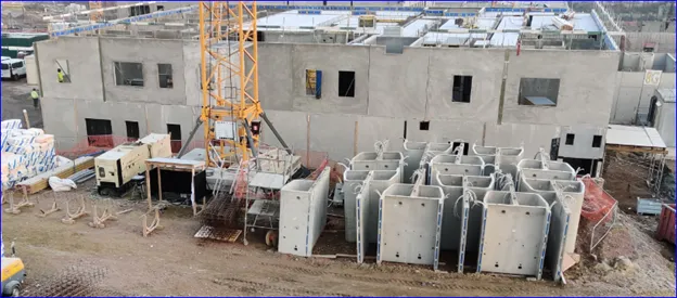 Precast concrete elements for prison cells