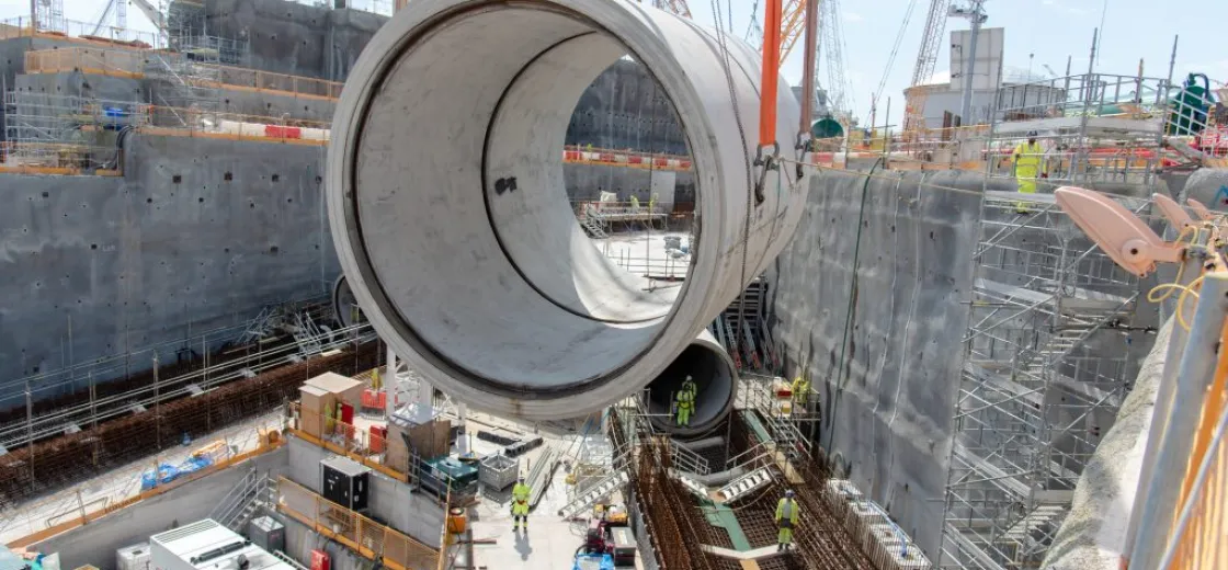 Steel core concrete pipes for nuclear cooling water circuit